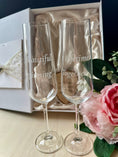 Load image into Gallery viewer, Personalised Anniversary Gift Box – Champagne Glass Set
