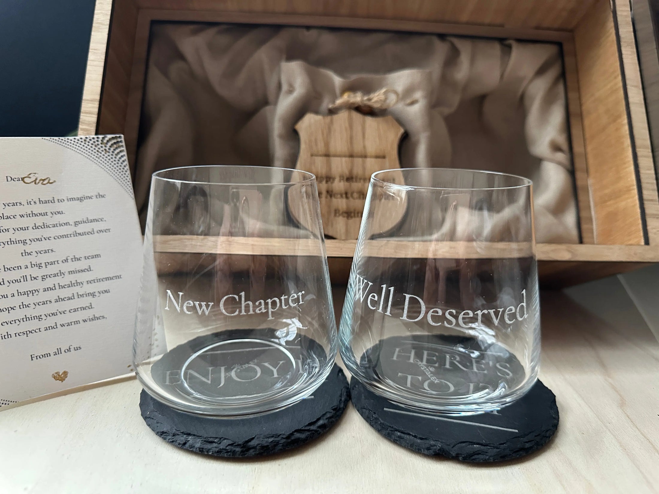 Personalised Luxury Wooden Gift Set — Retirement Gift or Custom Set Krevana Personalised Luxury Wooden Gift Set — Retirement Gift or Custom Set