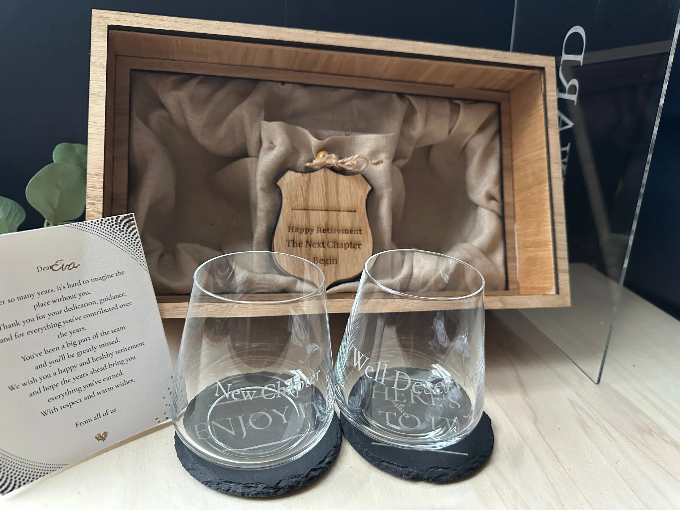 Personalised Luxury Wooden Gift Set — Retirement Gift or Custom Set Krevana Personalised Luxury Wooden Gift Set — Retirement Gift or Custom Set