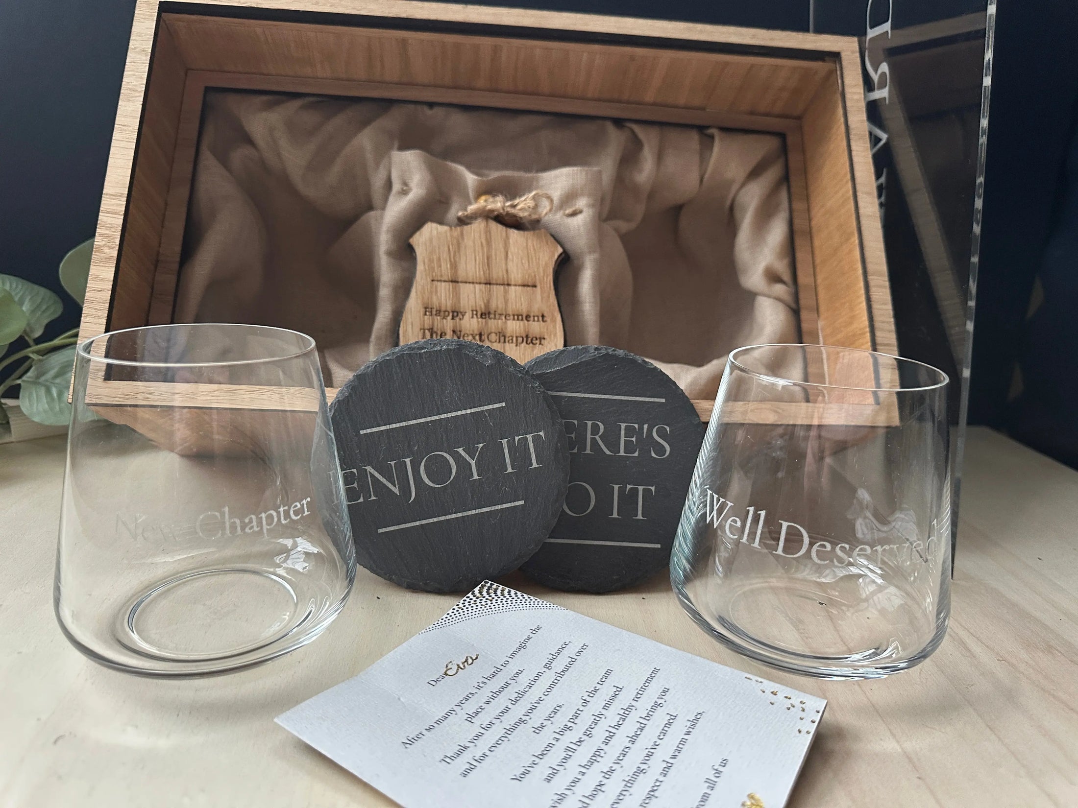 Personalised Luxury Wooden Gift Set — Retirement Gift or Custom Set Krevana Personalised Luxury Wooden Gift Set — Retirement Gift or Custom Set
