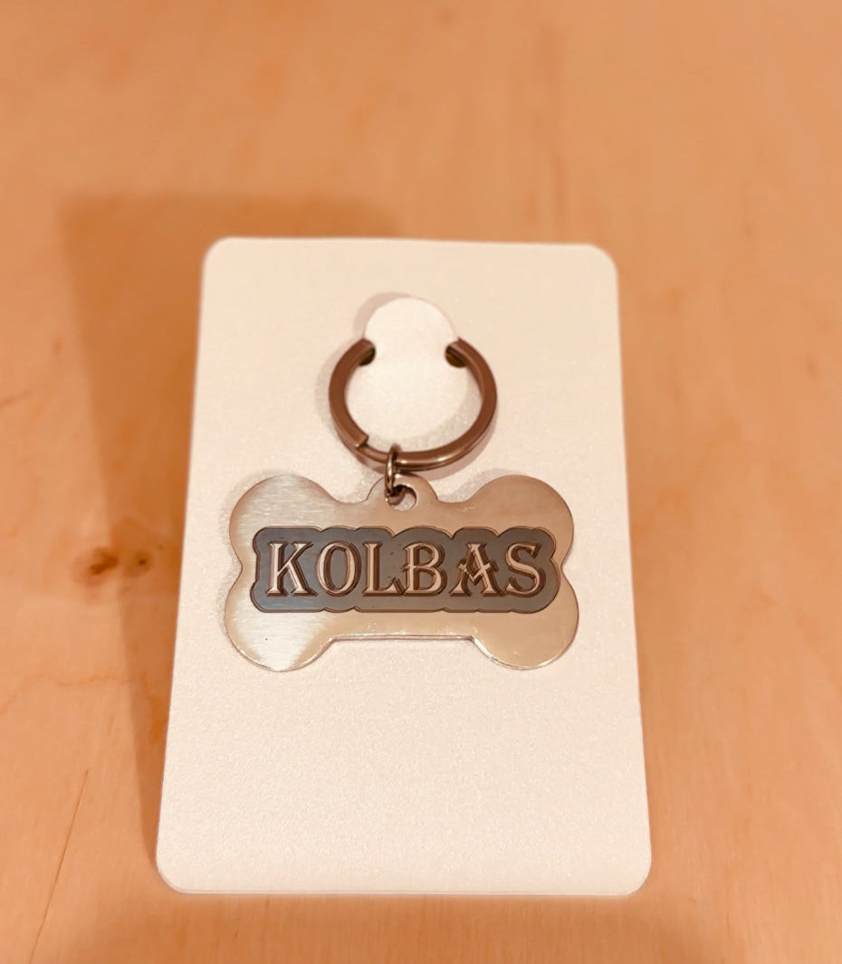 Personalisable Laser Engraved Stainless Steel Bone Pet ID Collar Tag, Dog Owner Gift, Pet Lover Gift