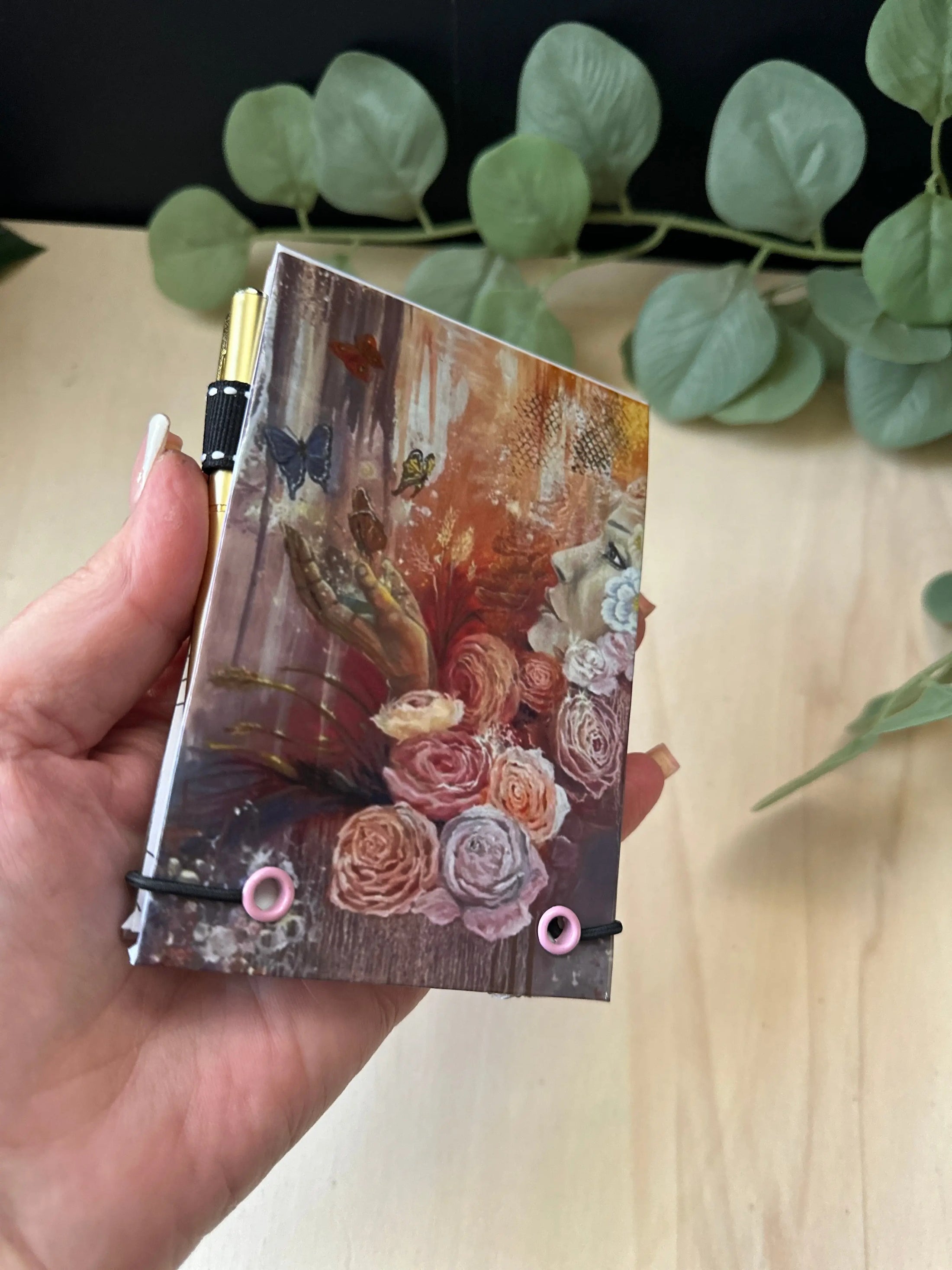 Teacher Notepad Holder with Original "Transformation" Artwork | Eva Kramer Art Gift Krevana Teacher Notepad Holder with Original "Transformation" Artwork | Eva Kramer Art Gift
