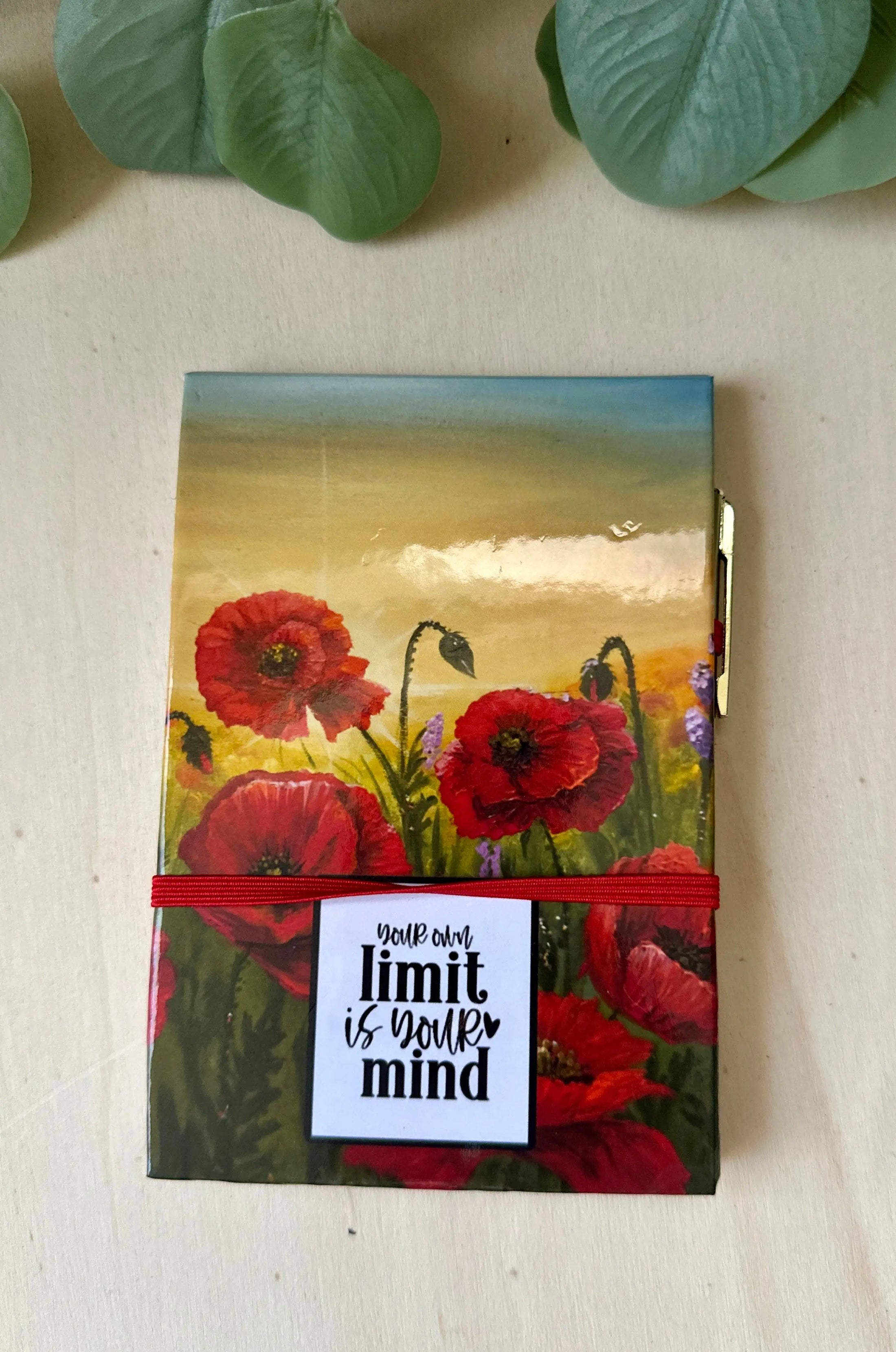 Poppy Art  Notepad Holder | Motivational Quote, Refillable Notepad, Pen Set UK Krevana Poppy Art  Notepad Holder | Motivational Quote, Refillable Notepad, Pen Set UK