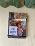 Load image into Gallery viewer, Teacher Notepad Holder with Original "Transformation" Artwork | Eva Kramer Art Gift Krevana Teacher Notepad Holder with Original "Transformation" Artwork | Eva Kramer Art Gift
