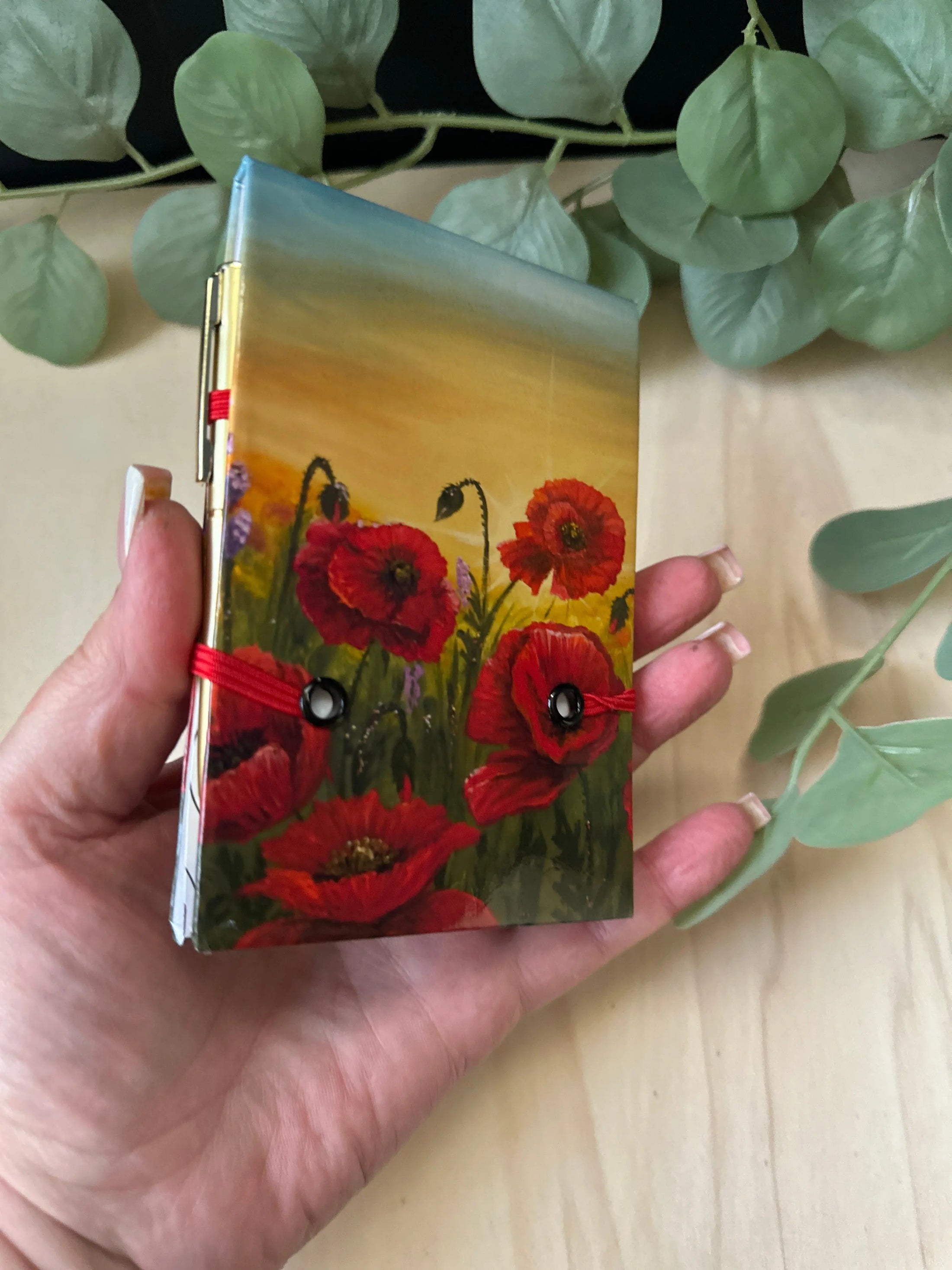 Poppy Art  Notepad Holder | Motivational Quote, Refillable Notepad, Pen Set UK Krevana Poppy Art  Notepad Holder | Motivational Quote, Refillable Notepad, Pen Set UK