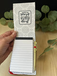 Load image into Gallery viewer, Poppy Art  Notepad Holder | Motivational Quote, Refillable Notepad, Pen Set UK Krevana Poppy Art  Notepad Holder | Motivational Quote, Refillable Notepad, Pen Set UK

