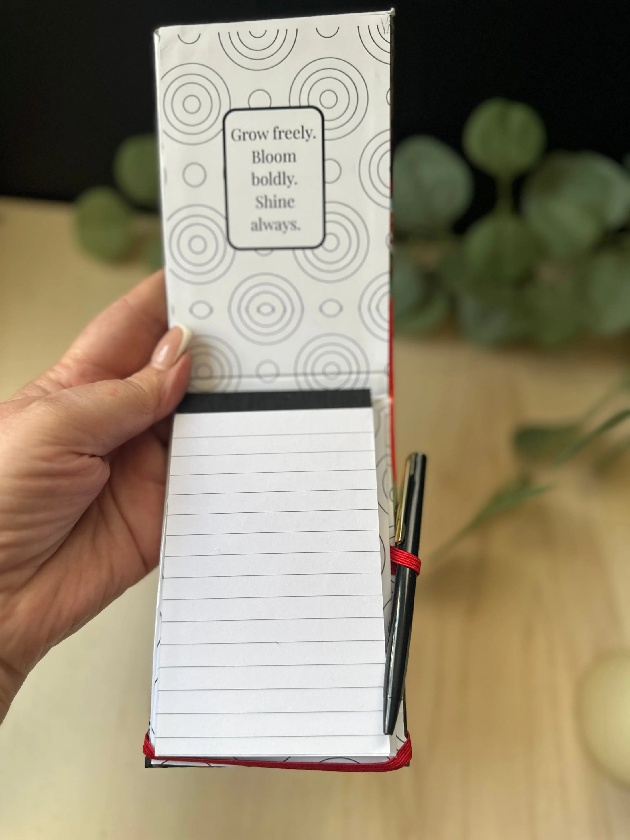 Wildflower Meadow Notepad Holder with Pen | Original Artwork Gift UK Krevana Wildflower Meadow Notepad Holder with Pen | Original Artwork Gift UK