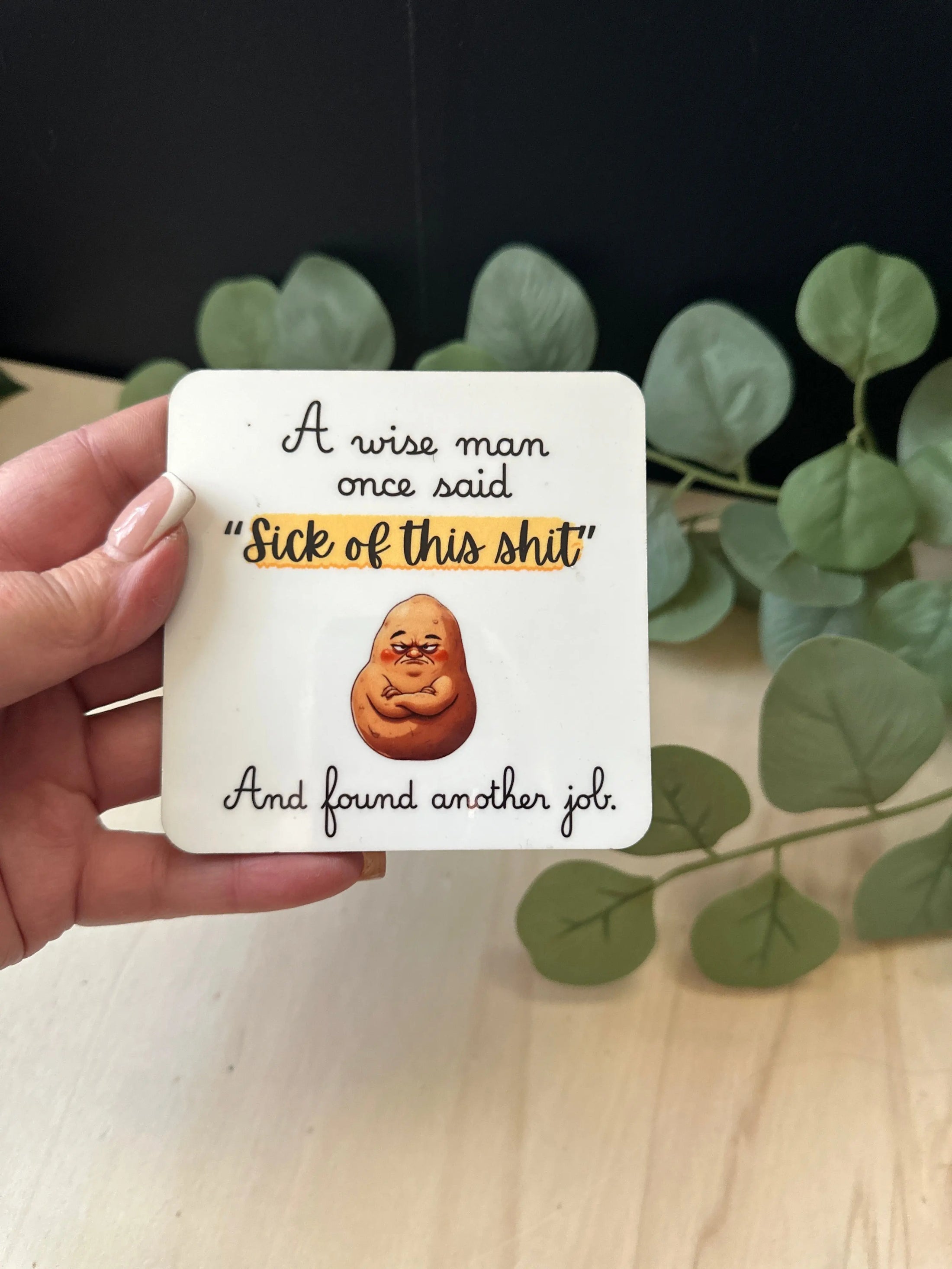 Funny Leaving Gift Coaster Krevana Funny Leaving Gift Coaster
