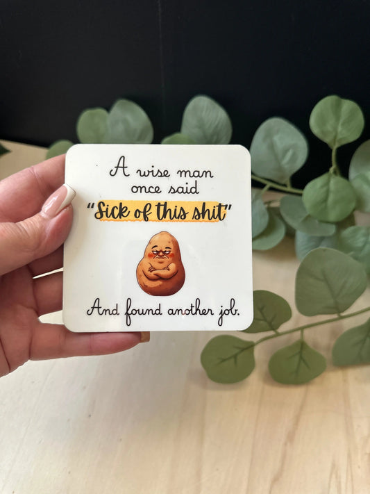 Funny Leaving Gift Coaster Krevana Funny Leaving Gift Coaster