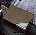 Load image into Gallery viewer, Personalized Business Card Holder, Laser Engraved Stainless Steel PU Leather Card Holder, Gift for Business man or Woman.

