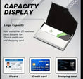 Load image into Gallery viewer, Personalized Business Card Holder, Laser Engraved Stainless Steel PU Leather Card Holder, Gift for Business man or Woman.
