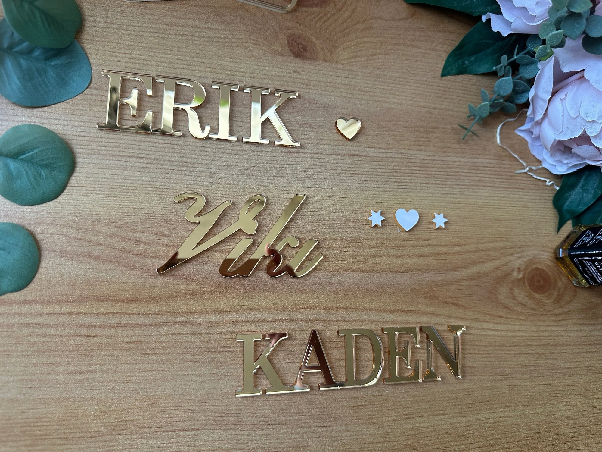 Gift Boxes and Laser Cut Name Tags