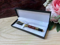 Load image into Gallery viewer, Personalised Luxury Heavyweight rollerball Pen – Black or Rosewood colour, Gold Detailing, Engraved Gift, Refillable Black & Blue Ink Krevana Personalised Luxury Heavyweight rollerball Pen – Black or Rosewood colour, Gold Detailing, Engraved Gift, Refillable Black & Blue Ink
