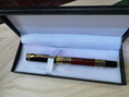 Load image into Gallery viewer, Personalised Luxury Heavyweight rollerball Pen – Black or Rosewood colour, Gold Detailing, Engraved Gift, Refillable Black & Blue Ink Krevana Personalised Luxury Heavyweight rollerball Pen – Black or Rosewood colour, Gold Detailing, Engraved Gift, Refillable Black & Blue Ink
