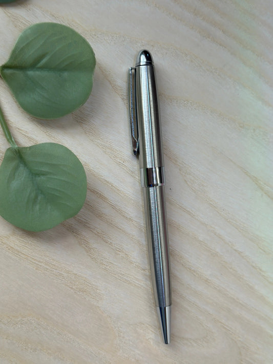 Personalized Silver Ballpoint Pen – Custom Engraved Luxury Writing Instrument with Gift Box Krevana Personalized Silver Ballpoint Pen – Custom Engraved Luxury Writing Instrument with Gift Box