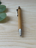 Load image into Gallery viewer, Personalized Bamboo Ballpoint Pen – Eco-Friendly Wooden Pen with Stainless Steel Accents, Refillable Corporate Gift Krevana Personalized Bamboo Ballpoint Pen – Eco-Friendly Wooden Pen with Stainless Steel Accents, Refillable Corporate Gift
