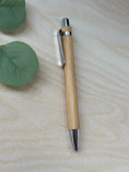 Load image into Gallery viewer, Personalized Bamboo Ballpoint Pen – Eco-Friendly Wooden Pen with Stainless Steel Accents, Refillable Corporate Gift Krevana Personalized Bamboo Ballpoint Pen – Eco-Friendly Wooden Pen with Stainless Steel Accents, Refillable Corporate Gift
