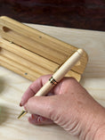 Load image into Gallery viewer, Personalized Maple Wood Ballpoint Pen – Custom Engraved Light Wooden Pen with Gold Accents & Optional Gift Case Krevana Personalized Maple Wood Ballpoint Pen – Custom Engraved Light Wooden Pen with Gold Accents & Optional Gift Case
