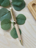 Load image into Gallery viewer, Personalized Maple Wood Ballpoint Pen – Custom Engraved Light Wooden Pen with Gold Accents & Optional Gift Case Krevana Personalized Maple Wood Ballpoint Pen – Custom Engraved Light Wooden Pen with Gold Accents & Optional Gift Case
