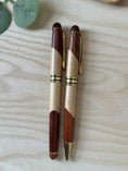 Load image into Gallery viewer, Personalized Two-Tone Wooden Pen – Custom Engraved Signature Pen (with Lid) or Ballpoint Pen, Gift with Optional Bamboo Case Krevana Personalized Two-Tone Wooden Pen – Custom Engraved Signature Pen (with Lid) or Ballpoint Pen, Gift with Optional Bamboo Case
