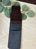 Load image into Gallery viewer, Personalised Genuine Leather Pen Holder & Pencil Case – Custom Engraved Classic Brown Sleeve for Fountain, Ballpoint & Signature Pens, Perfect Gift for Students & Professionals Krevana Personalised Genuine Leather Pen Holder & Pencil Case – Custom Engraved Classic Brown Sleeve for Fountain, Ballpoint & Signature Pens, Perfect Gift for Students & Professionals
