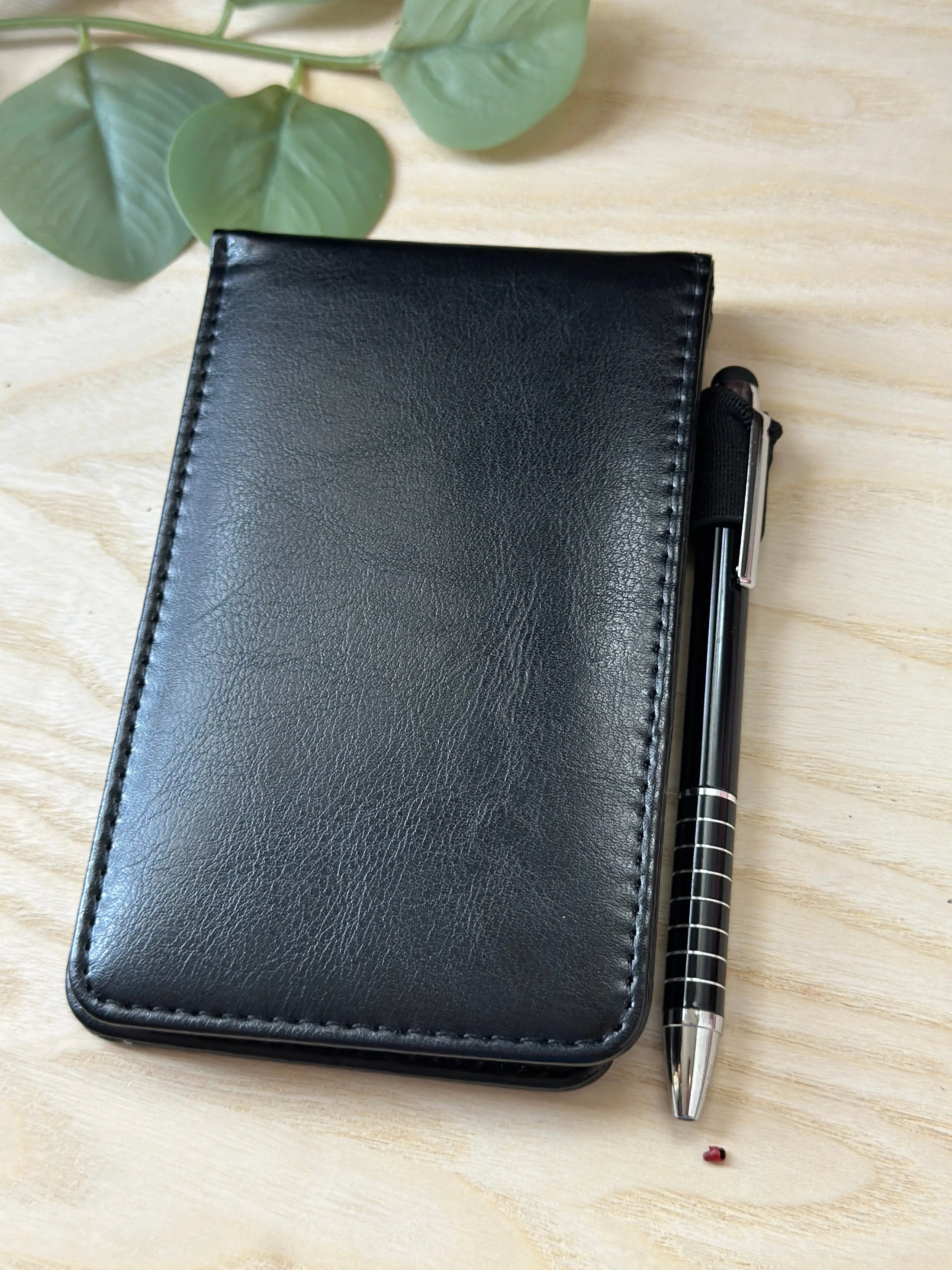 Personalised PU Leather A7 Notepad Holder – Custom Laser Engraved Pocket Notebook with Pen, Durable & Elegant Gift (Brown or Black) Krevana Personalised PU Leather A7 Notepad Holder – Custom Laser Engraved Pocket Notebook with Pen, Durable & Elegant Gift (Brown or Black)