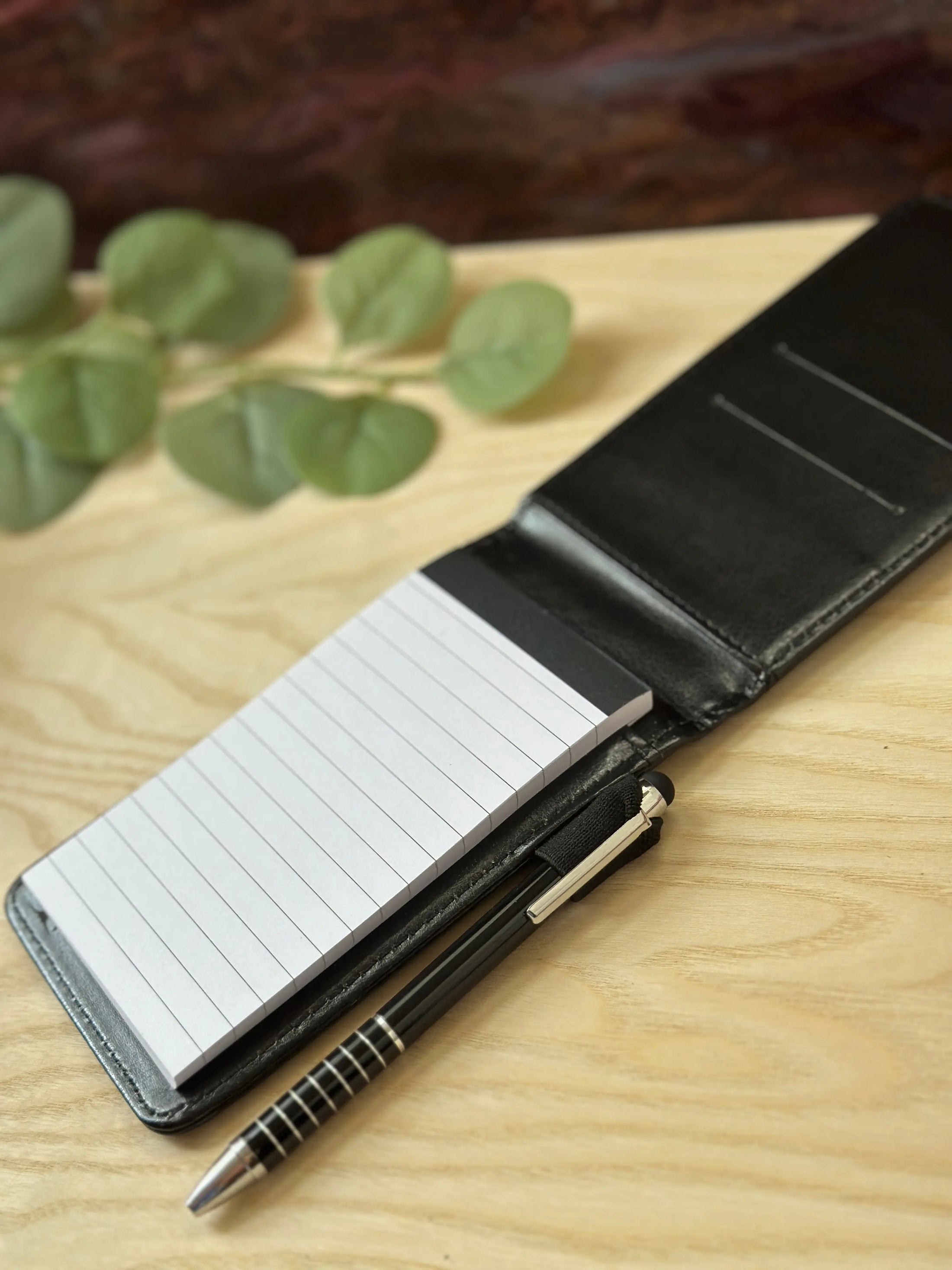 Personalised PU Leather A7 Notepad Holder – Custom Laser Engraved Pocket Notebook with Pen, Durable & Elegant Gift (Brown or Black) Krevana Personalised PU Leather A7 Notepad Holder – Custom Laser Engraved Pocket Notebook with Pen, Durable & Elegant Gift (Brown or Black)