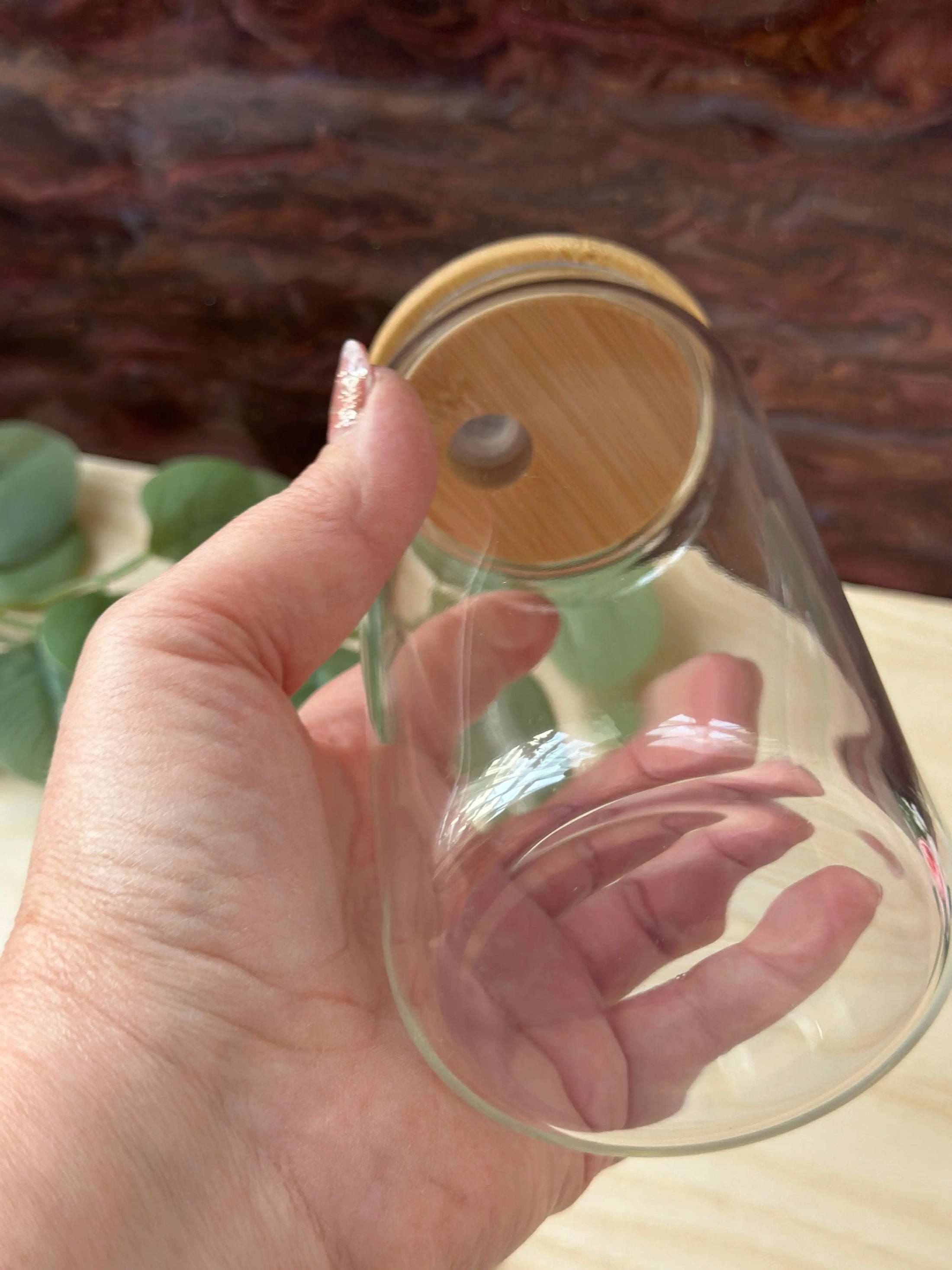 Personalised Glass Jar with Bamboo Lid – Custom Laser Engraved Storage Container, Add Monogram or Text Krevana Personalised Glass Jar with Bamboo Lid – Custom Laser Engraved Storage Container, Add Monogram or Text