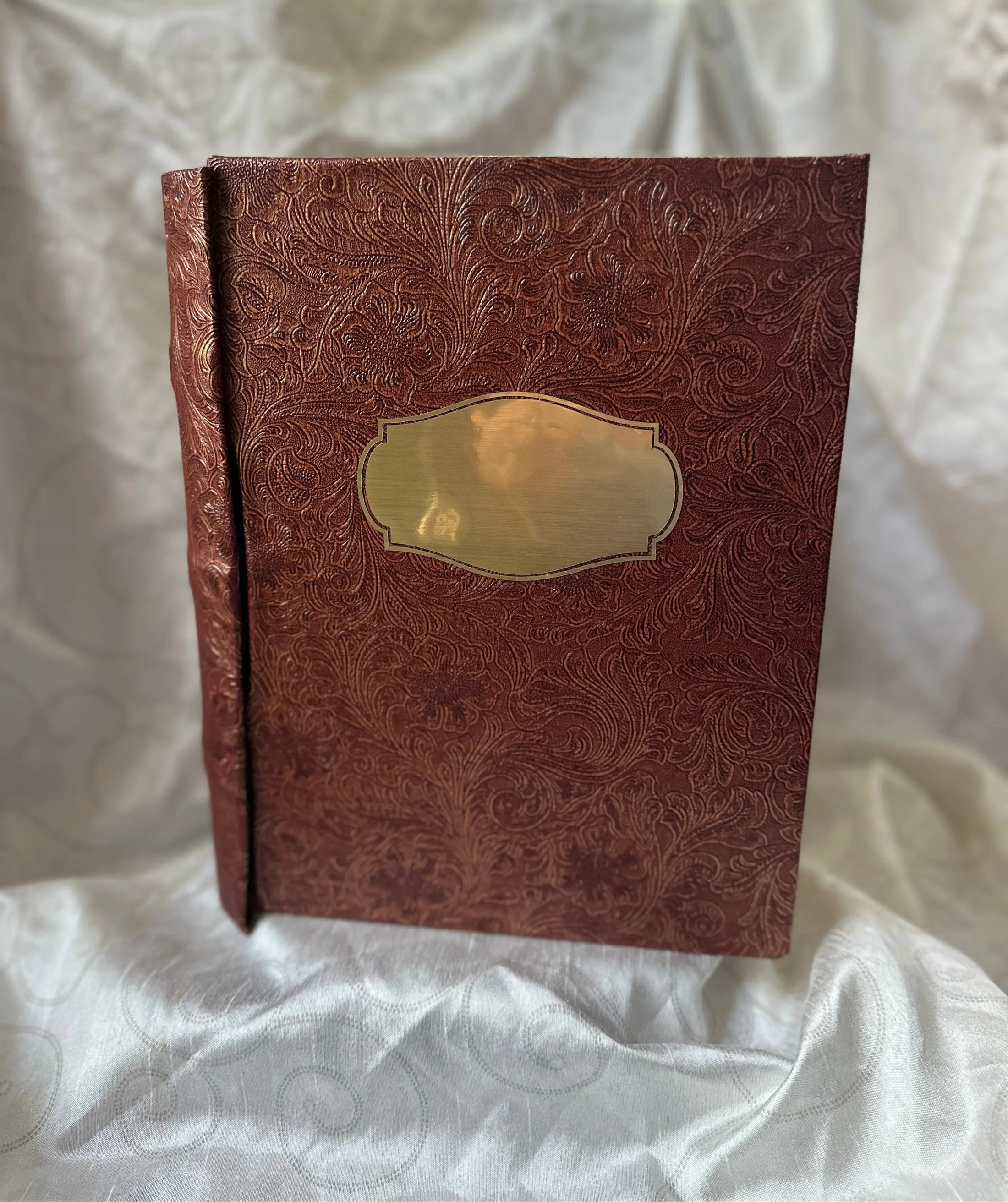 Personalised Large Book Box – Unique Custom Storage Box with Silk Interior ot velvet. Vintage Paper Edges, Fits Tumblers, Glasses & Keepsakes Krevana Personalised Large Book Box – Unique Custom Storage Box with Silk Interior ot velvet. Vintage Paper Edges, Fits Tumblers, Glasses & Keepsakes