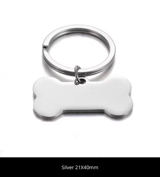 Personalisable Laser Engraved Stainless Steel Bone Pet ID Collar Tag, Dog Owner Gift, Pet Lover Gift