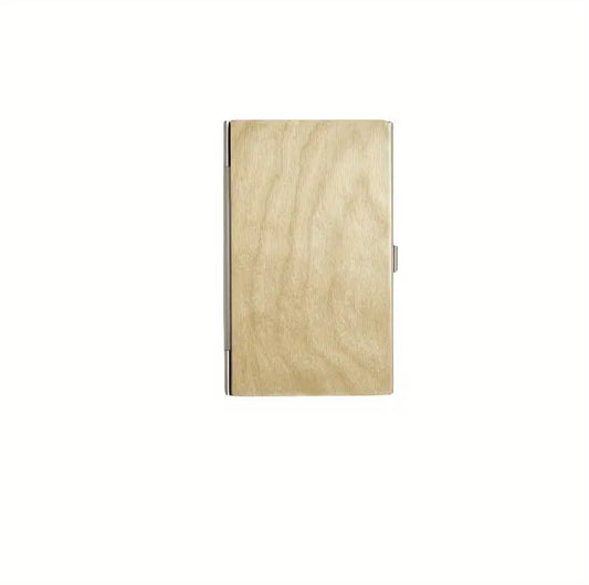 Personalised Wooden Business Card Holder, Laser Engraved Wooden Card Wallet, Gift for Him, Gift for Her, Father's Day Gift.