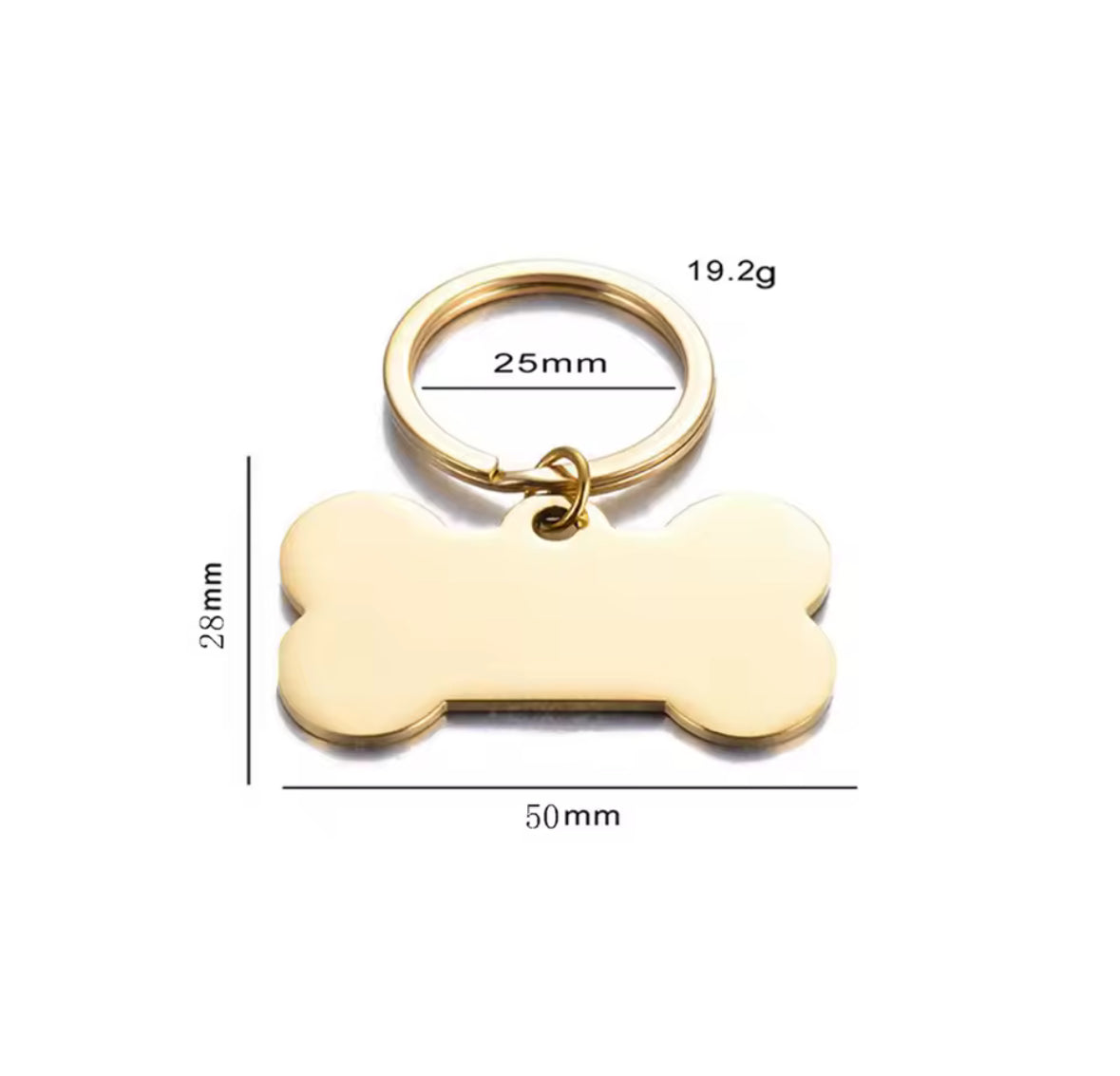 Personalisable Laser Engraved Stainless Steel Bone Pet ID Collar Tag, Dog Owner Gift, Pet Lover Gift