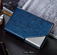 Load image into Gallery viewer, Personalized Business Card Holder, Laser Engraved Stainless Steel PU Leather Card Holder, Gift for Business man or Woman.
