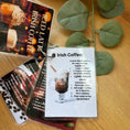 Load image into Gallery viewer, Coffee Recipe Card Set – 4 Unique Recipes: Latte, Irish Coffee, Coffee Cocktail & Alcohol-Free Mix. Krevana Coffee Recipe Card Set – 4 Unique Recipes: Latte, Irish Coffee, Coffee Cocktail & Alcohol-Free Mix.
