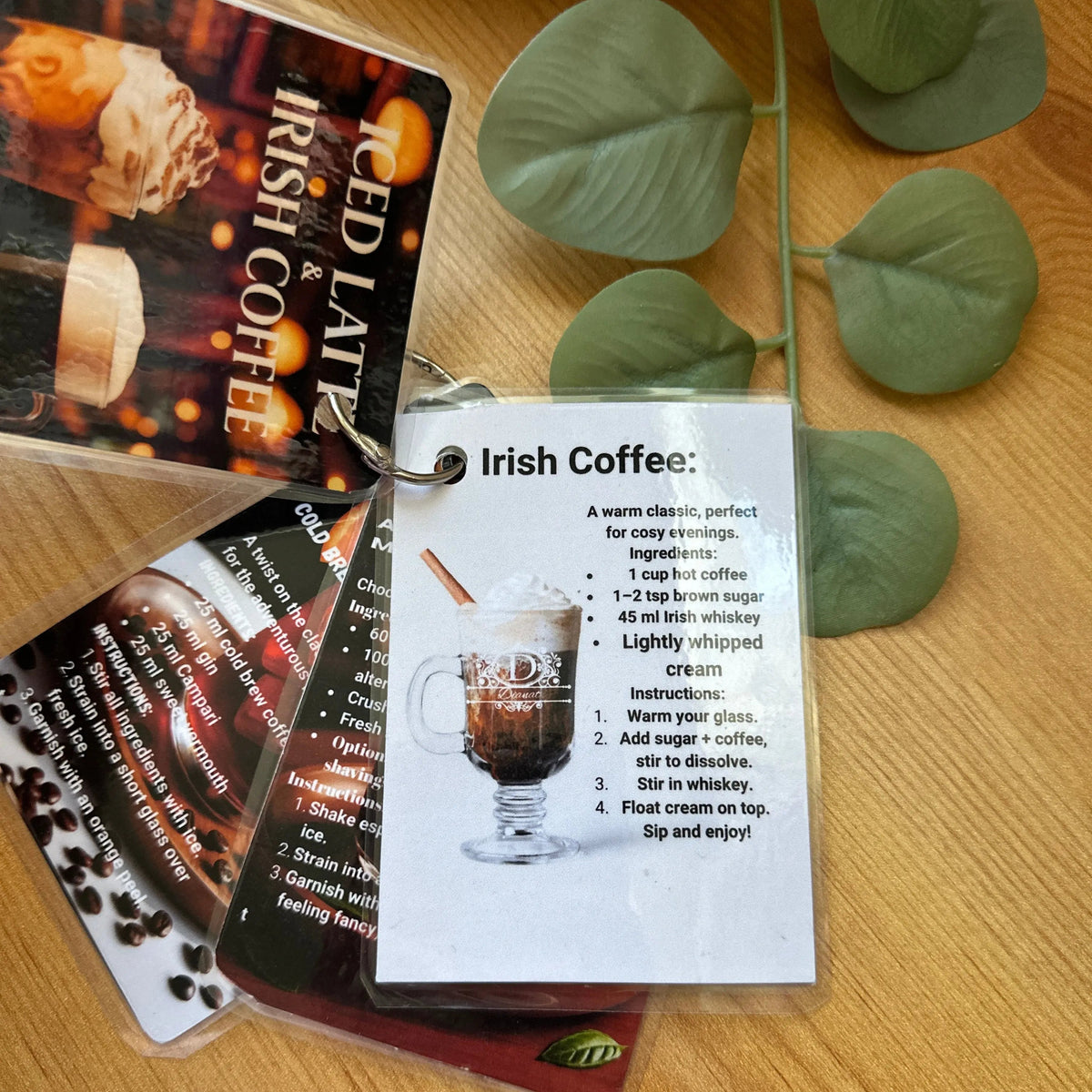 Coffee Recipe Card Set – 4 Unique Recipes: Latte, Irish Coffee, Coffee Cocktail & Alcohol-Free Mix. Krevana Coffee Recipe Card Set – 4 Unique Recipes: Latte, Irish Coffee, Coffee Cocktail & Alcohol-Free Mix.
