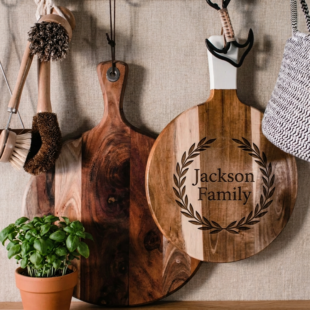 Customizable Laser Engrave Acacia Chopping Board/ Serving tray/ Pizza Tray, Wedding Gift, Birthday Gift, Gift for Her, Gift for Him. My Store Customizable Laser Engrave Acacia Chopping Board/ Serving tray/ Pizza Tray, Wedding Gift, Birthday Gift, Gift for Her, Gift for Him.