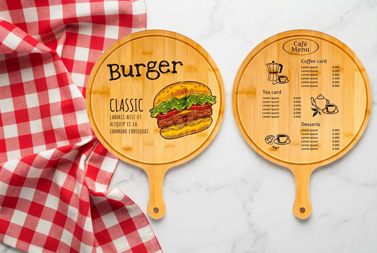Customizable Bamboo Pizza Tray with Handle My Store Customizable Bamboo Pizza Tray with Handle