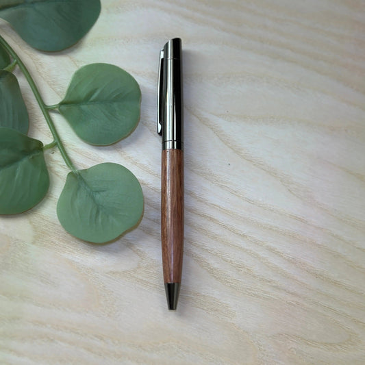 Personalized Wood & Stainless Steel Ballpoint Pen – Custom Engraved Dark or Light Wood Finish Krevana Personalized Wood & Stainless Steel Ballpoint Pen – Custom Engraved Dark or Light Wood Finish