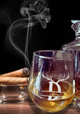 Load image into Gallery viewer, Personalised Squared Bowl Whiskey Glass Krevana Personalised Squared Bowl Whiskey Glass
