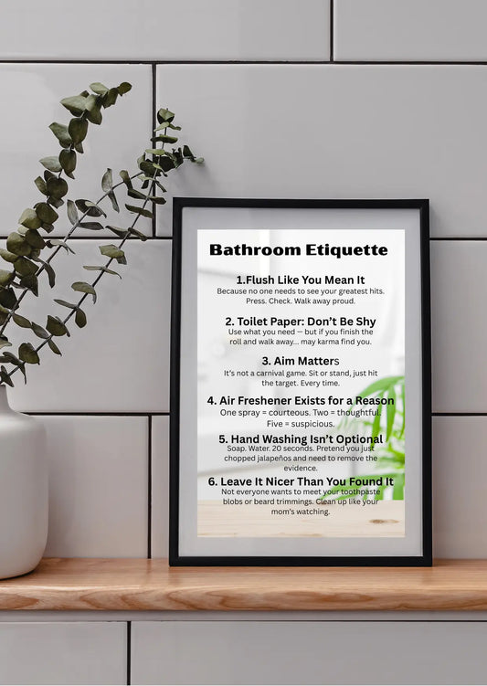 Funny bathroom picture. Bathroom Etiquete Krevana Funny bathroom picture. Bathroom Etiquete