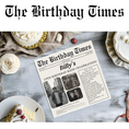 Load image into Gallery viewer, Personalised Birthday Card, “Birthday Times” Story Card – Custom Newspaper Style, 2-Page Double-Sided Print (20x20 cm) - Krevana
