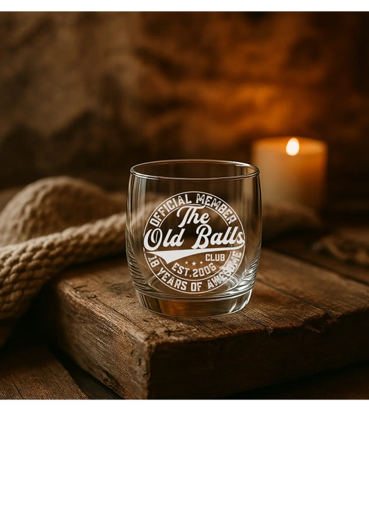 Personalised Curved Whiskey Tumbler Krevana Personalised Curved Whiskey Tumbler