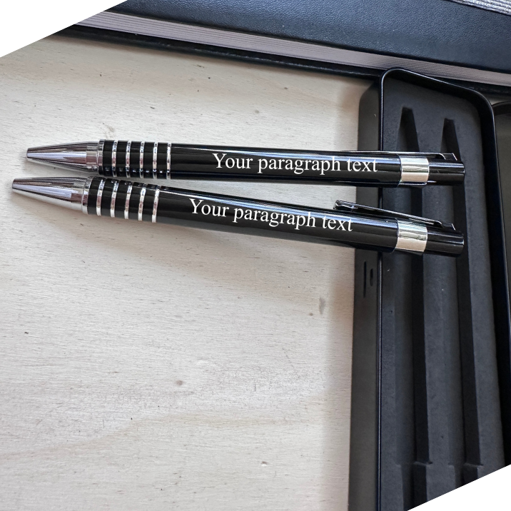Personalised Pen and Pencil Set with Engraved Metal Case