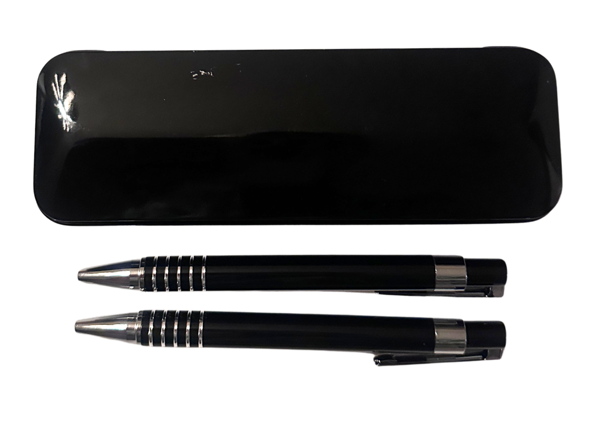 Personalised Pen and Pencil Set with Engraved Metal Case