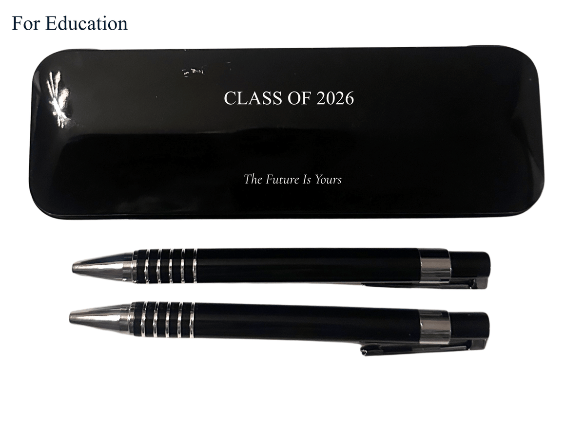 Personalised Pen and Pencil Set with Engraved Metal Case
