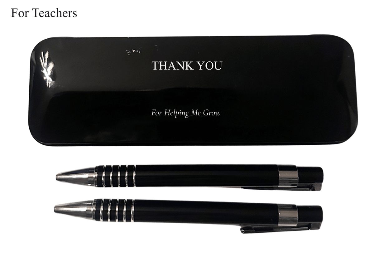 Personalised Pen and Pencil Set with Engraved Metal Case