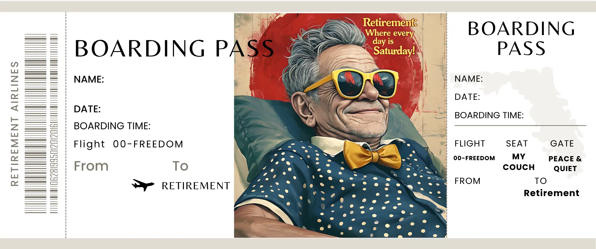 Personalised Retirement Passport & Boarding Pass Gift Set – Unique Farewell Keepsake | Funny Travel-Style Retirement Gift Krevana Personalised Retirement Passport & Boarding Pass Gift Set – Unique Farewell Keepsake | Funny Travel-Style Retirement Gift