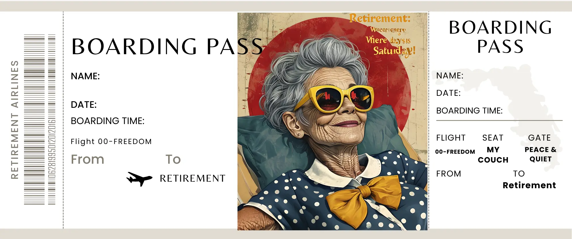 Personalised Retirement Passport & Boarding Pass Gift Set – Unique Farewell Keepsake | Funny Travel-Style Retirement Gift Krevana Personalised Retirement Passport & Boarding Pass Gift Set – Unique Farewell Keepsake | Funny Travel-Style Retirement Gift