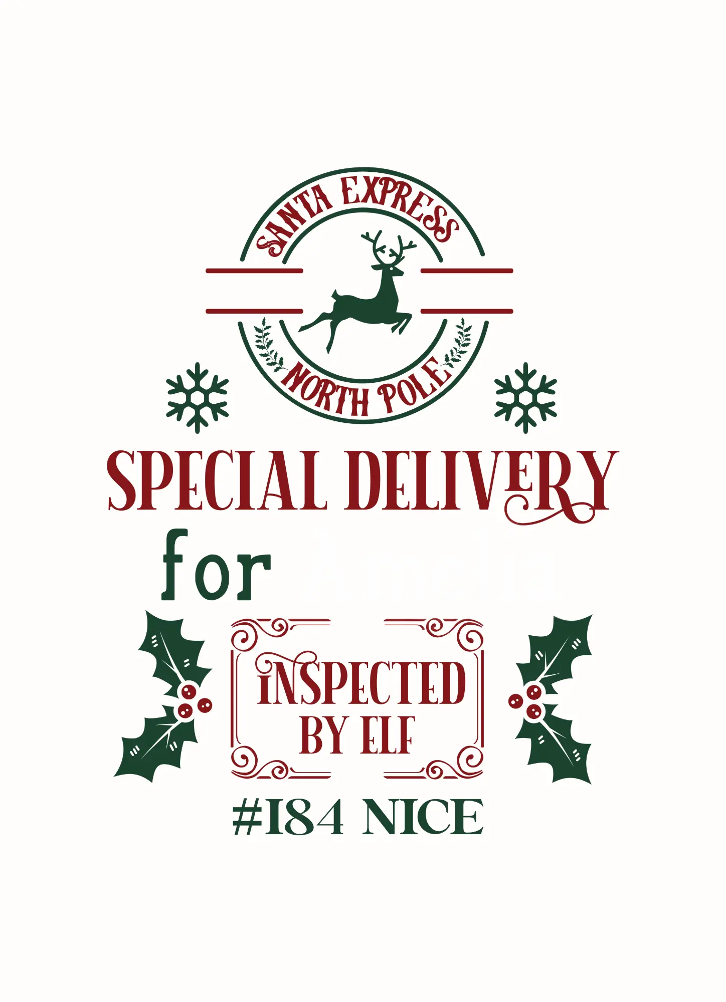 Reindeer Express Christmas Label or Card – From Santa Claus | 4-Pack Personalised North Pole Parcel Stickers (10x15 cm) Krevana Reindeer Express Christmas Label or Card – From Santa Claus | 4-Pack Personalised North Pole Parcel Stickers (10x15 cm)