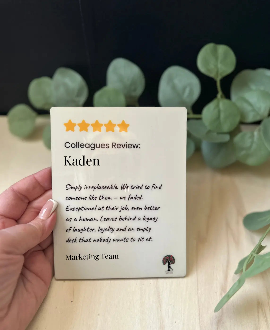 Funny Review Sign, Colleague Leaving Gift Krevana Funny Review Sign, Colleague Leaving Gift